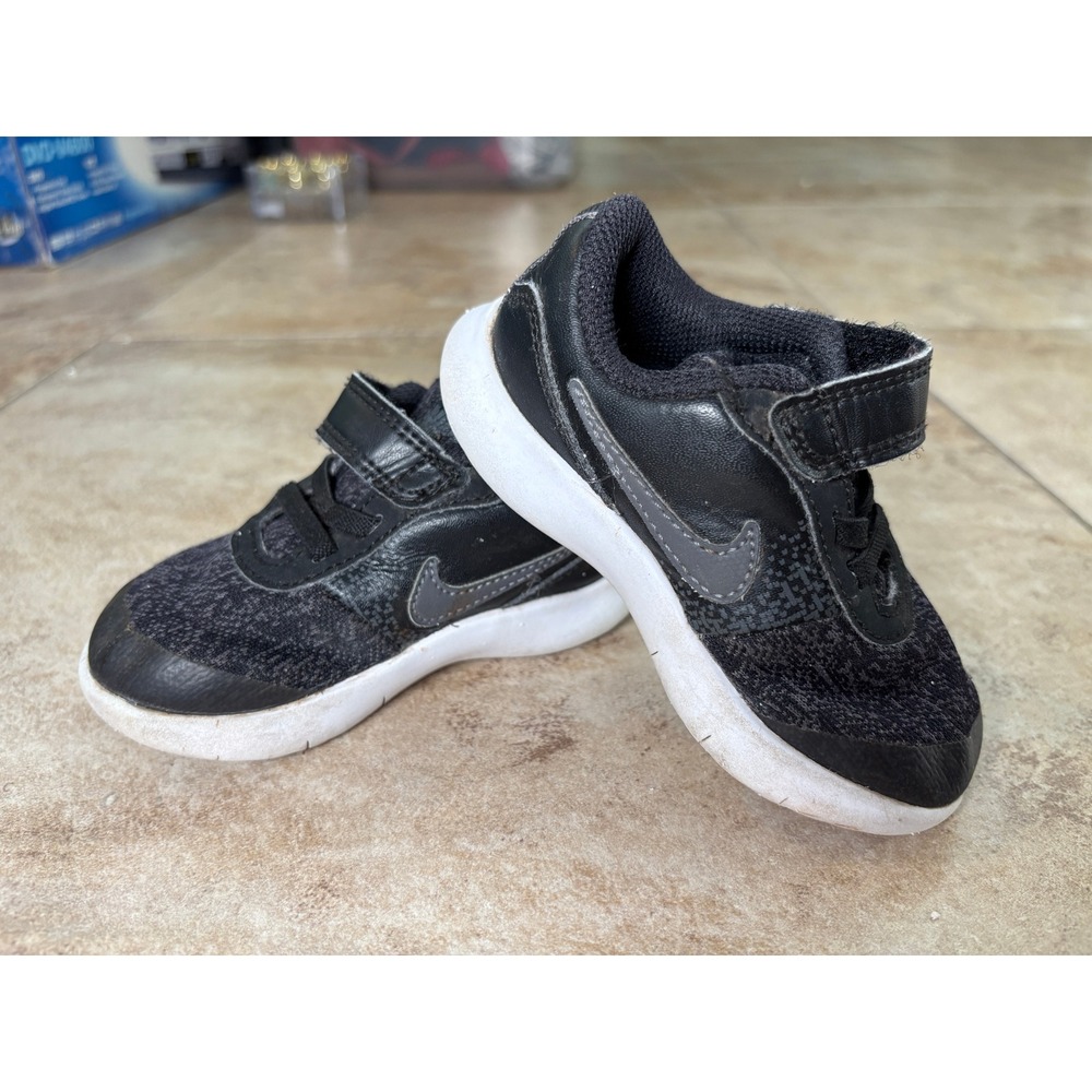Nike Flex Contact TD Toddler Black Anthracite Sneakers Size 6C 917935-002